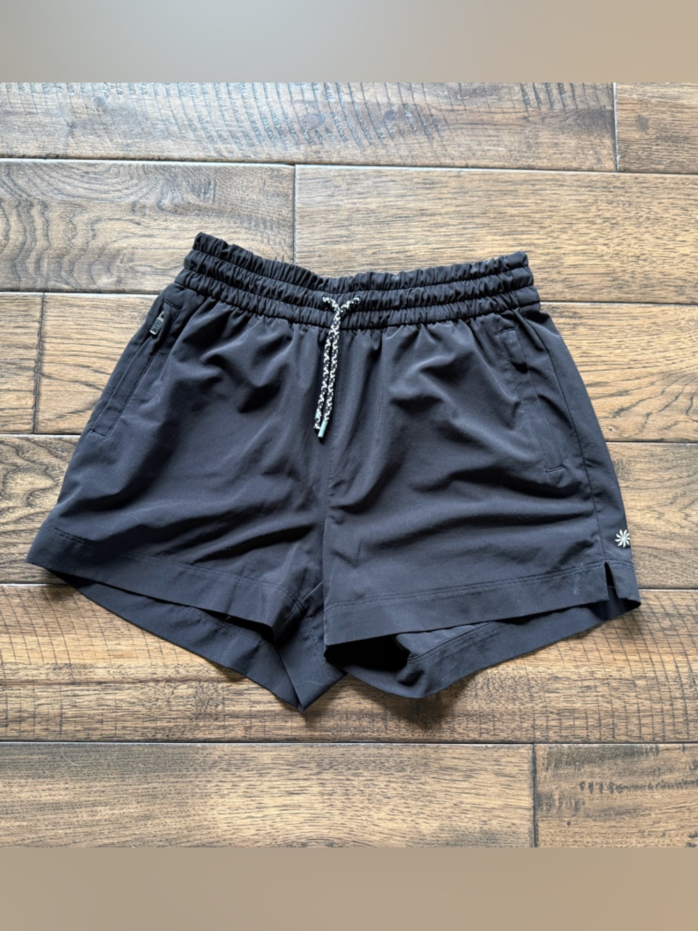 Athleta Girl Play More Black Athletic Elastic-Waist Shorts, Sz 12